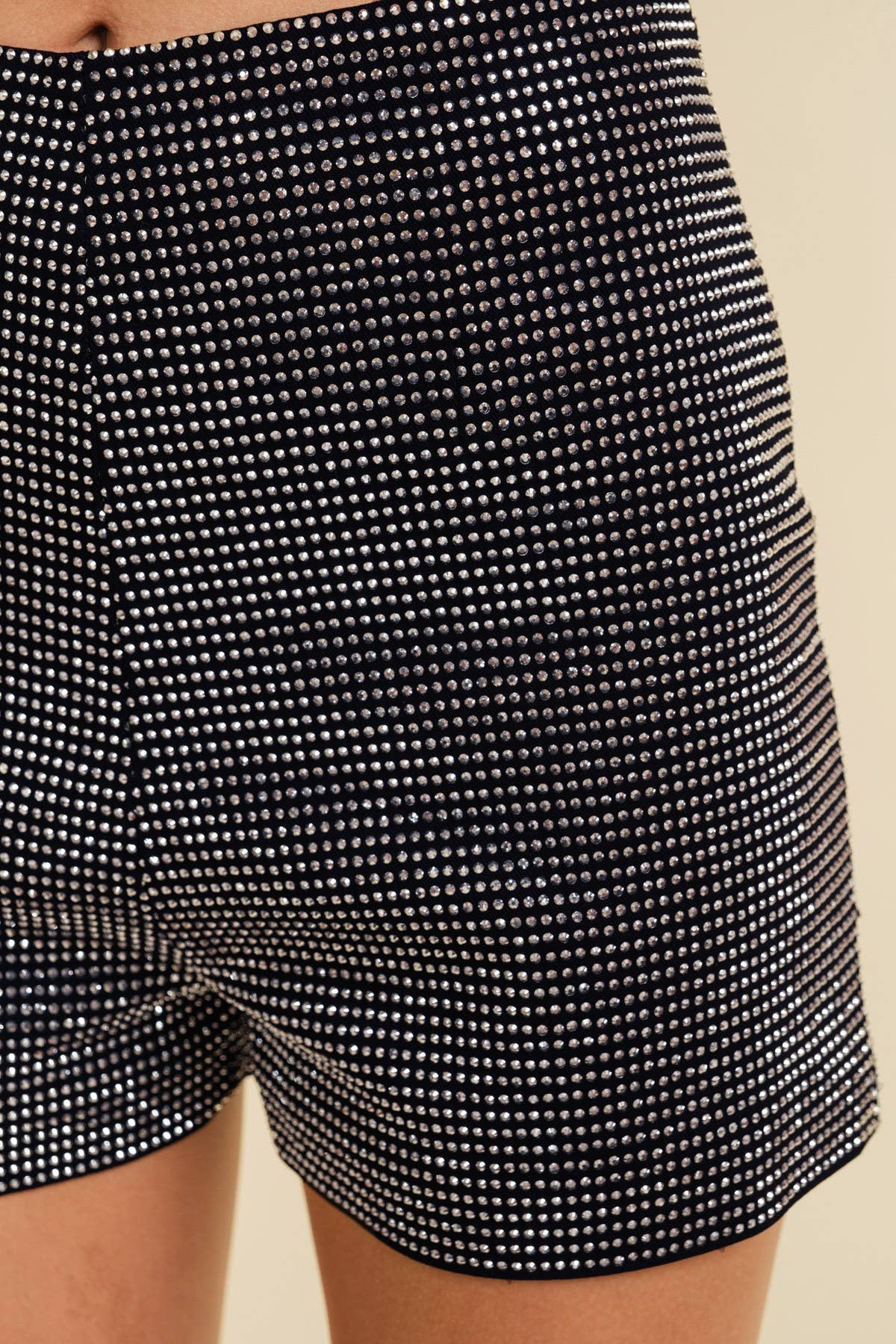 RHINESTONE ZIP SHORTS
