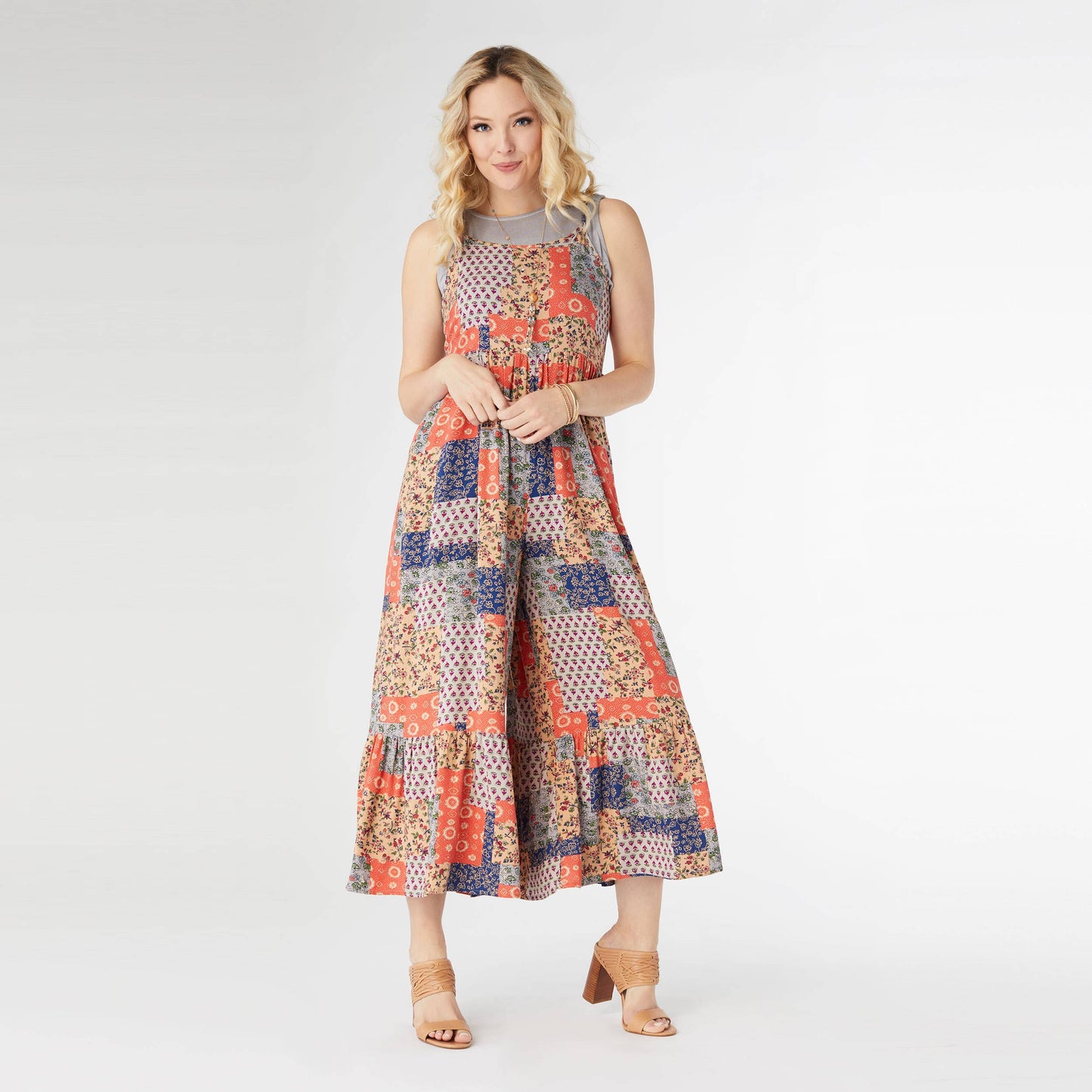 Floral Romper with Side Pockets