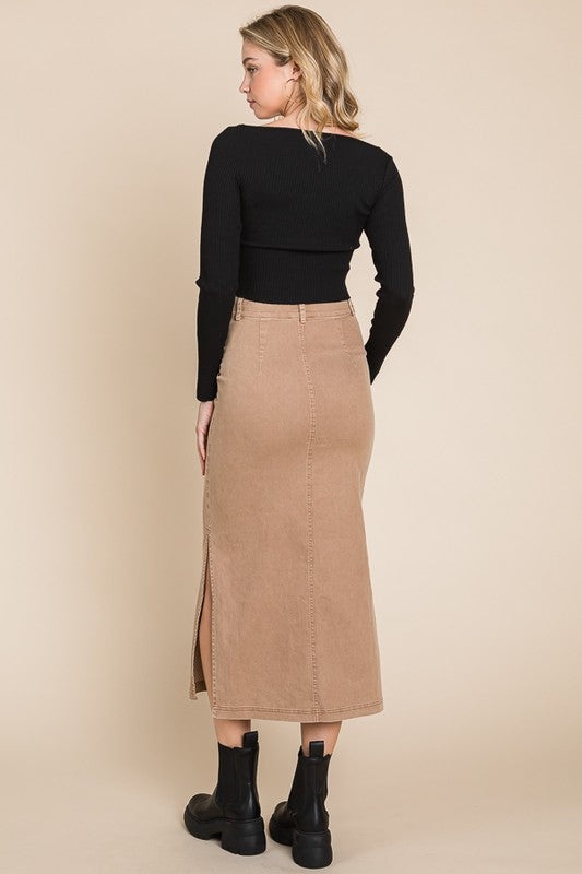 DENIM MIDI
