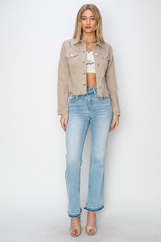 FRAY HEM DENIM JACKET