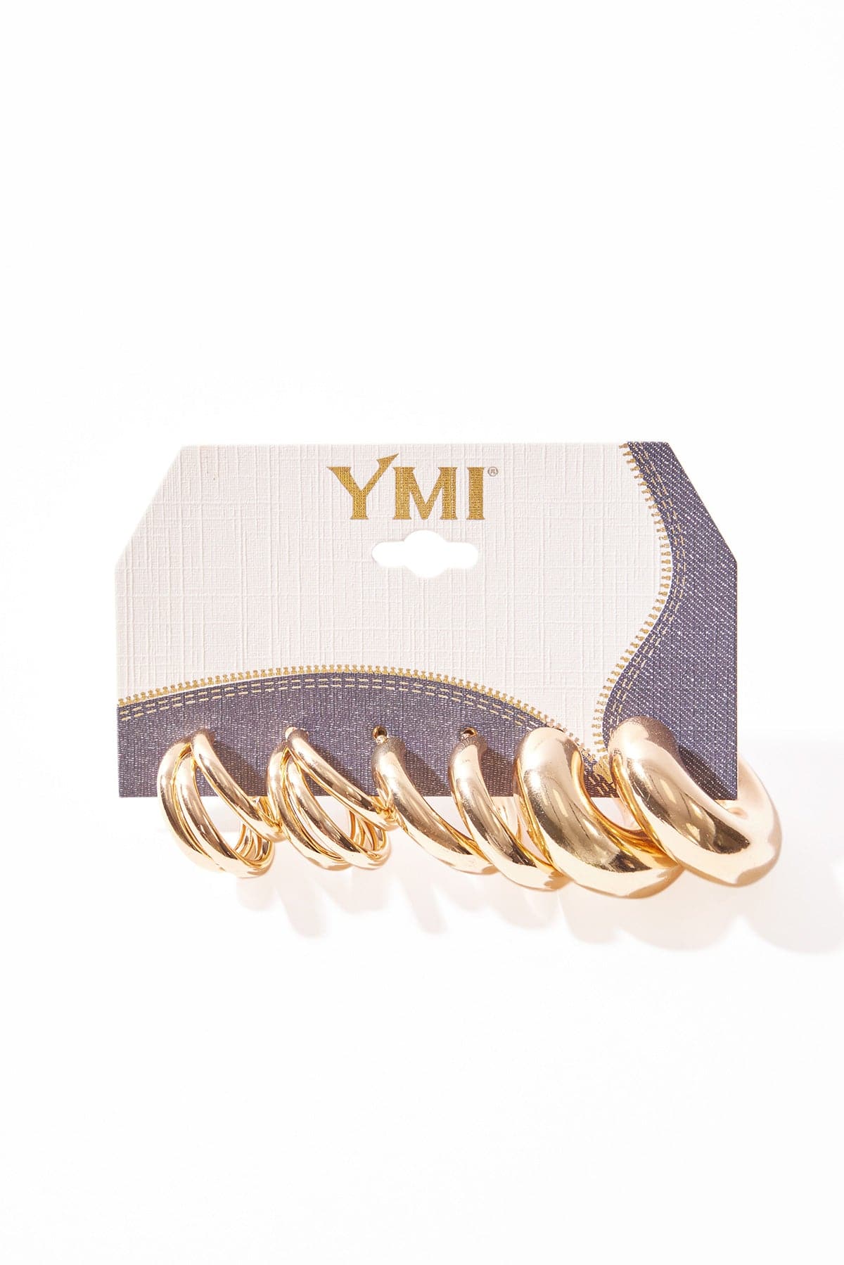 3 PACK GOLD HOOPS