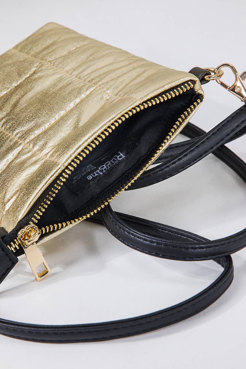 FINAL SALE: Insulated Metallic Bubble Cross Body Bag