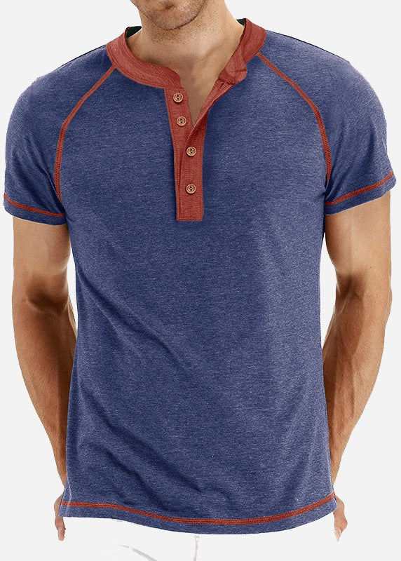Contrast Henley Tee
