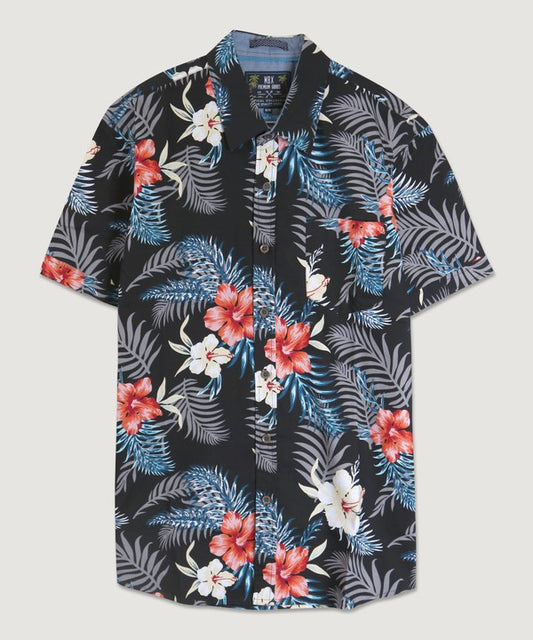 FINAL SALE: FLORAL BUTTON-UP