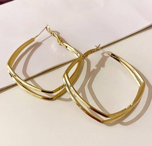 DOUBLE SQUARE EARRINGS