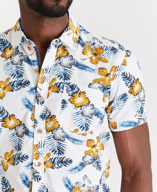 FINAL SALE: Golden Hibiscus Shirt