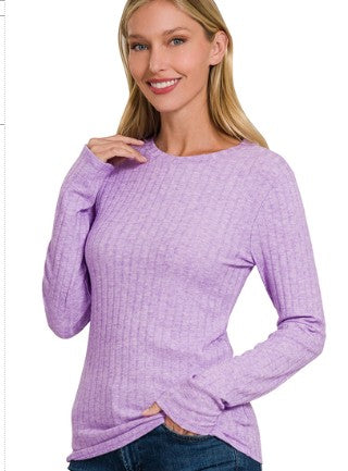 RIBBED LONG SLEEVE SWEATER