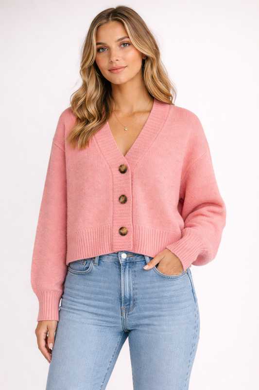 Pink Melange|Layering Sweater