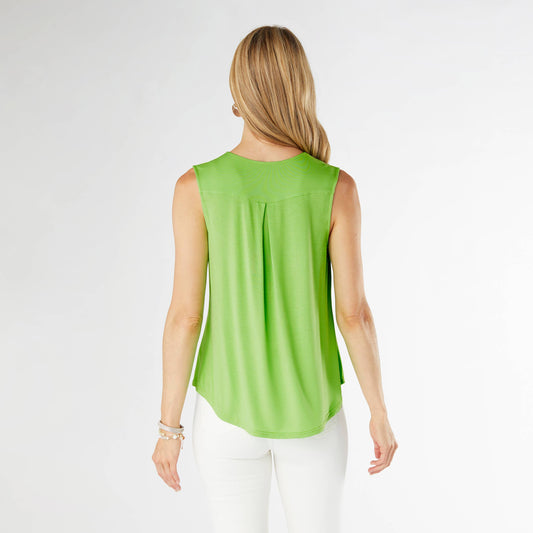 FINAL SALE: Erin Pleat Back V-Neck Tank
