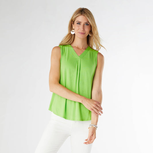 FINAL SALE: Erin Pleat Back V-Neck Tank