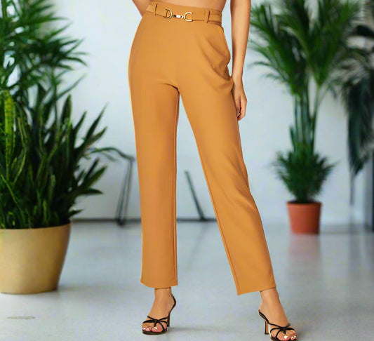 FINAL SALE: STRAIGHT BUCKLE PANTS