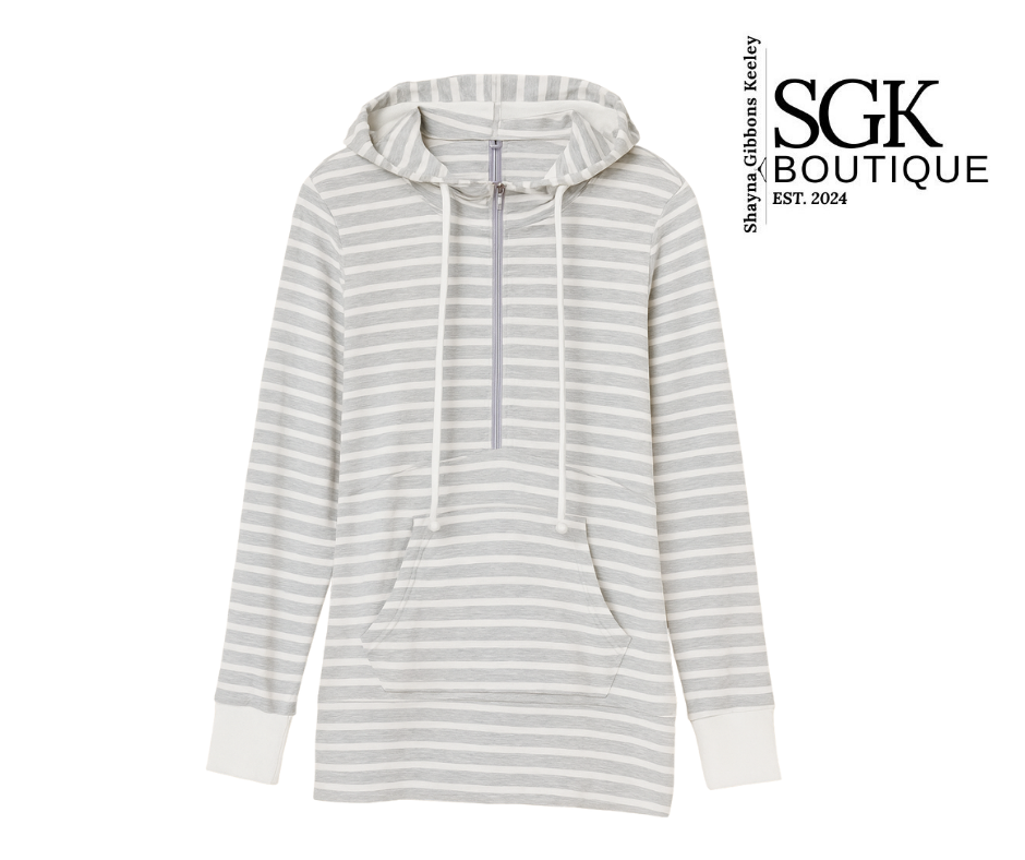 Striped hoodie white background