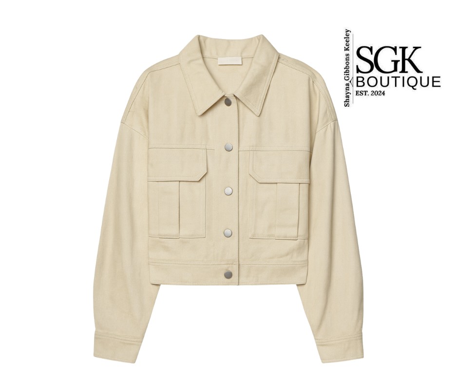 Dropped Shoulder Twill Jacket