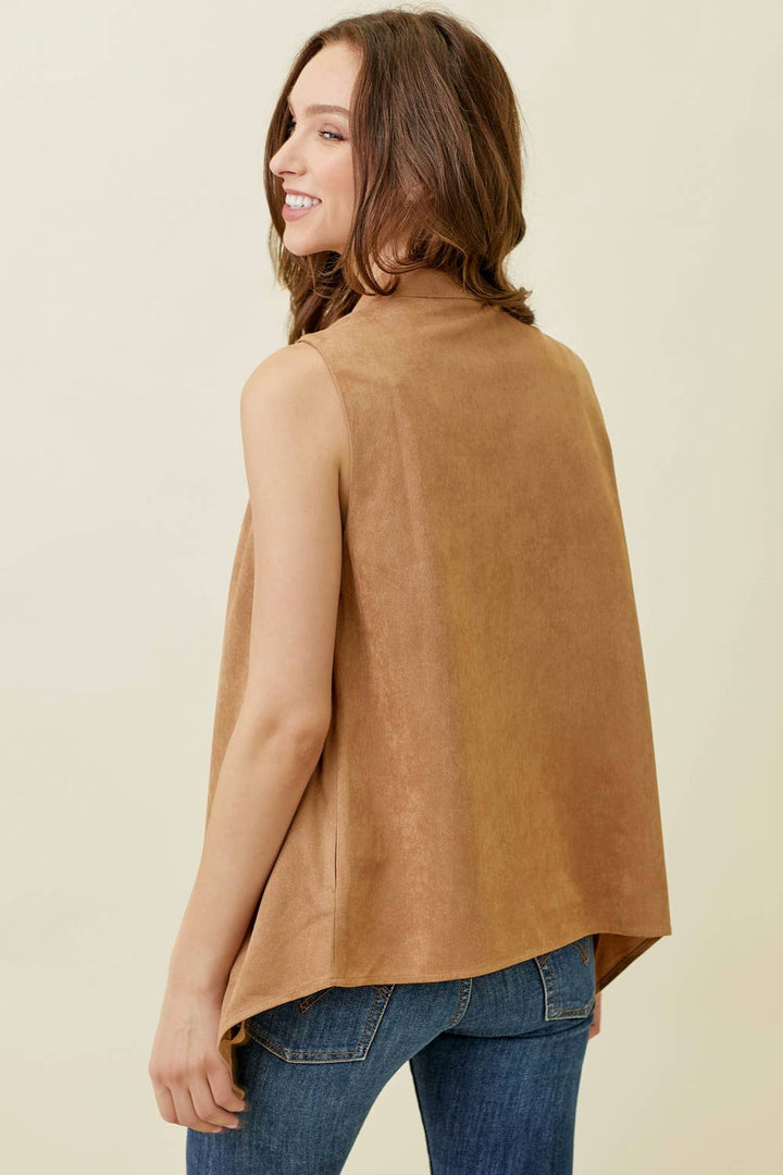 FINAL SALE | Suede Shawl Vest