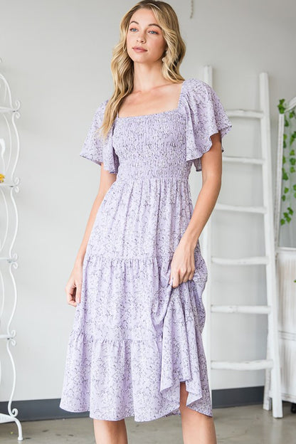 FLORAL MIDI DRESS