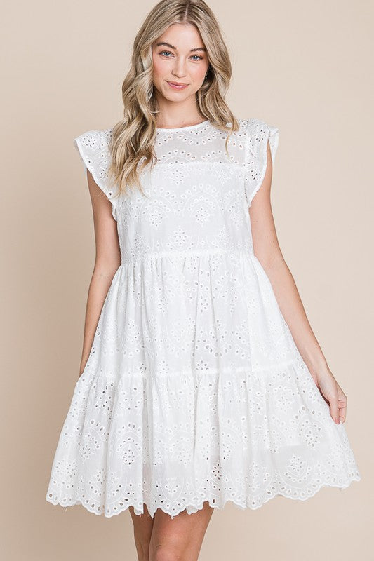 FINAL SALE: EYELET DRESS