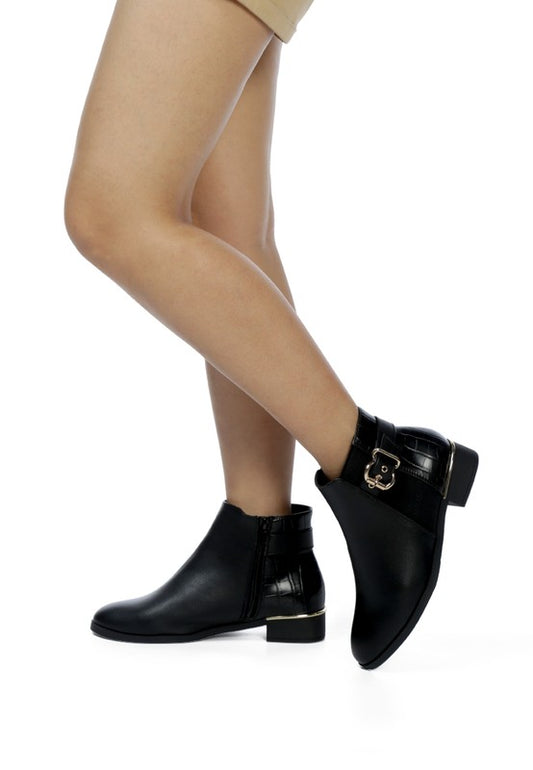 Frothy Croc Ankle Boots