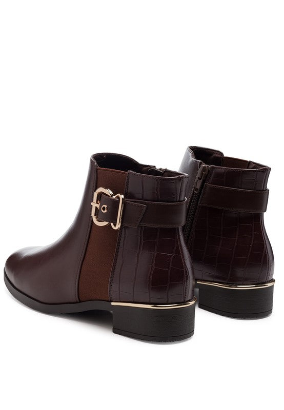 Frothy Croc Ankle Boots