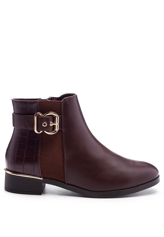 Frothy Croc Ankle Boots