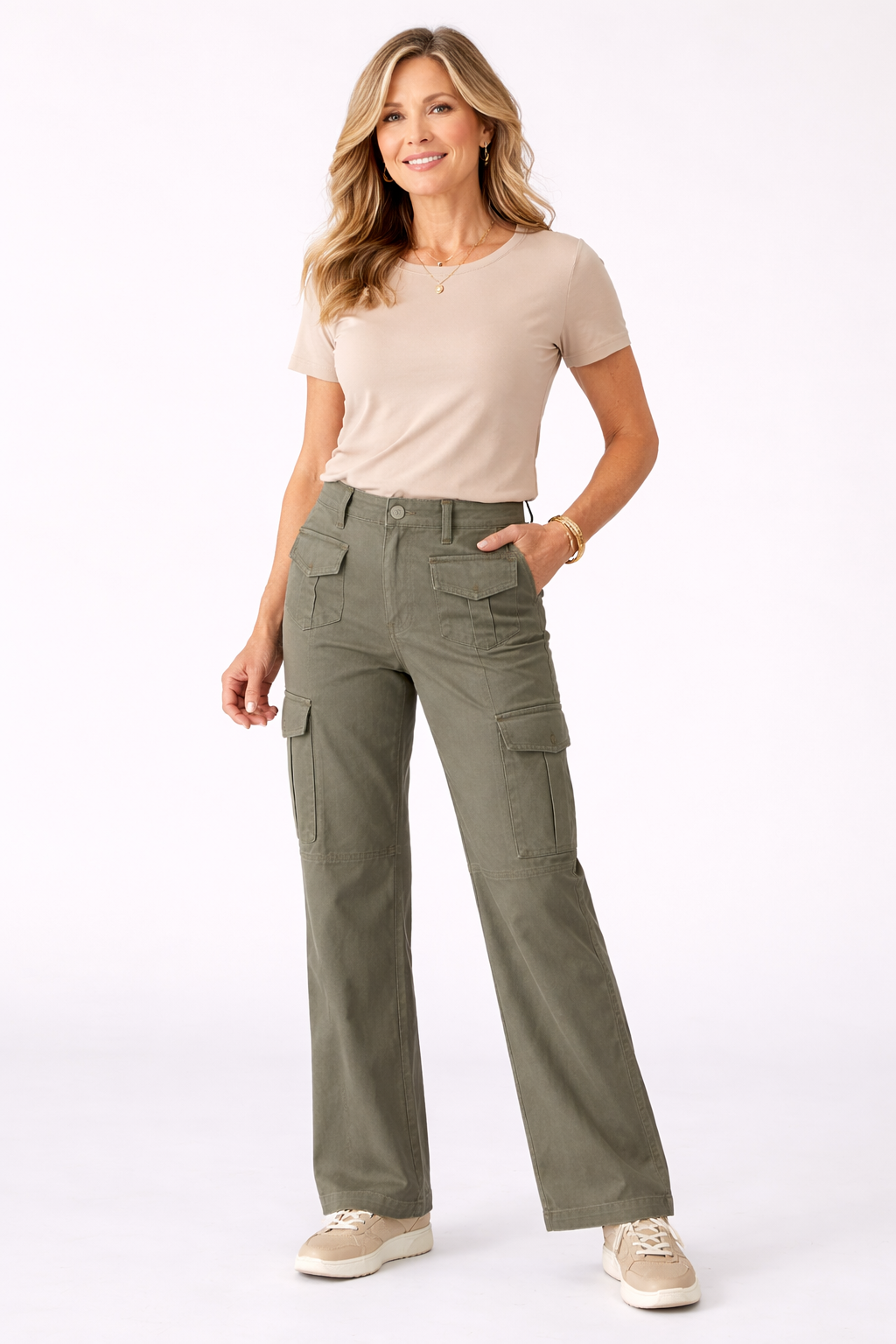 Final Sale | Twill Cargos | Petite