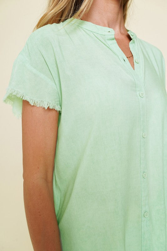 FRAYED EDGE BLOUSE