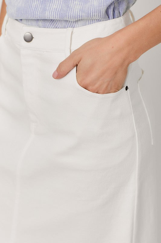 FINAL SALE|FRONT SPLIT SKIRT