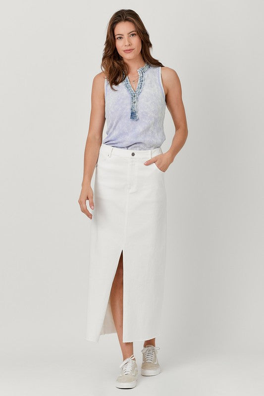 FINAL SALE|FRONT SPLIT SKIRT