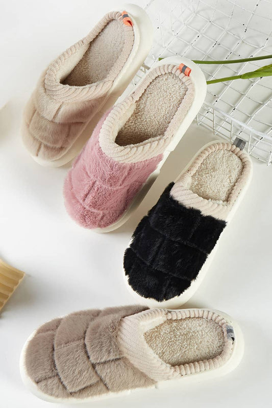 FINAL SALE: Fuzzy Fleece Cloud Slippers