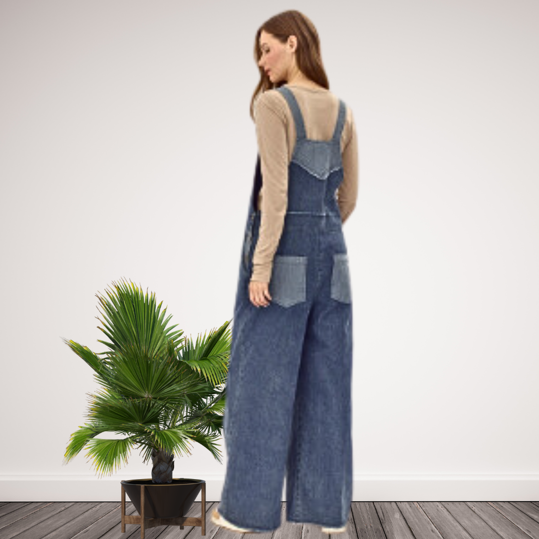 FINAL SALE: Denim Patchwork Overall