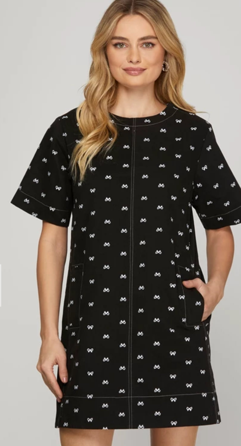 FINAL SALE: Bow T-Shirt Dress