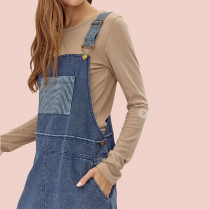 FINAL SALE: Denim Patchwork Overall