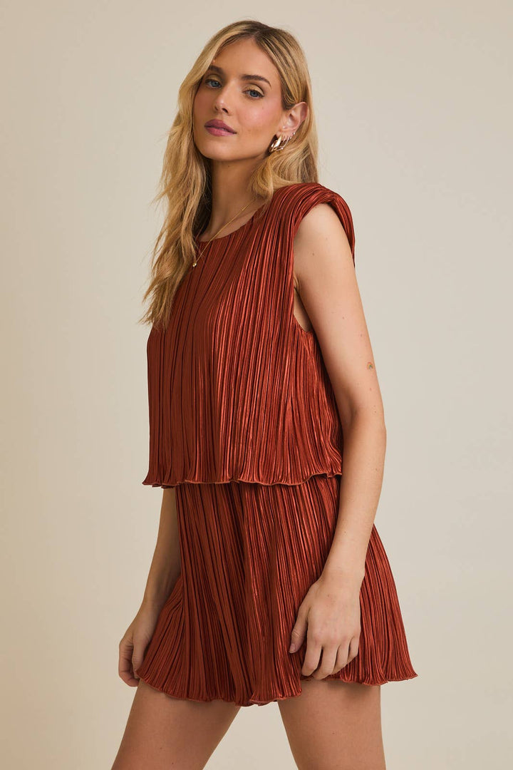 Final Sale|Pleated Romper