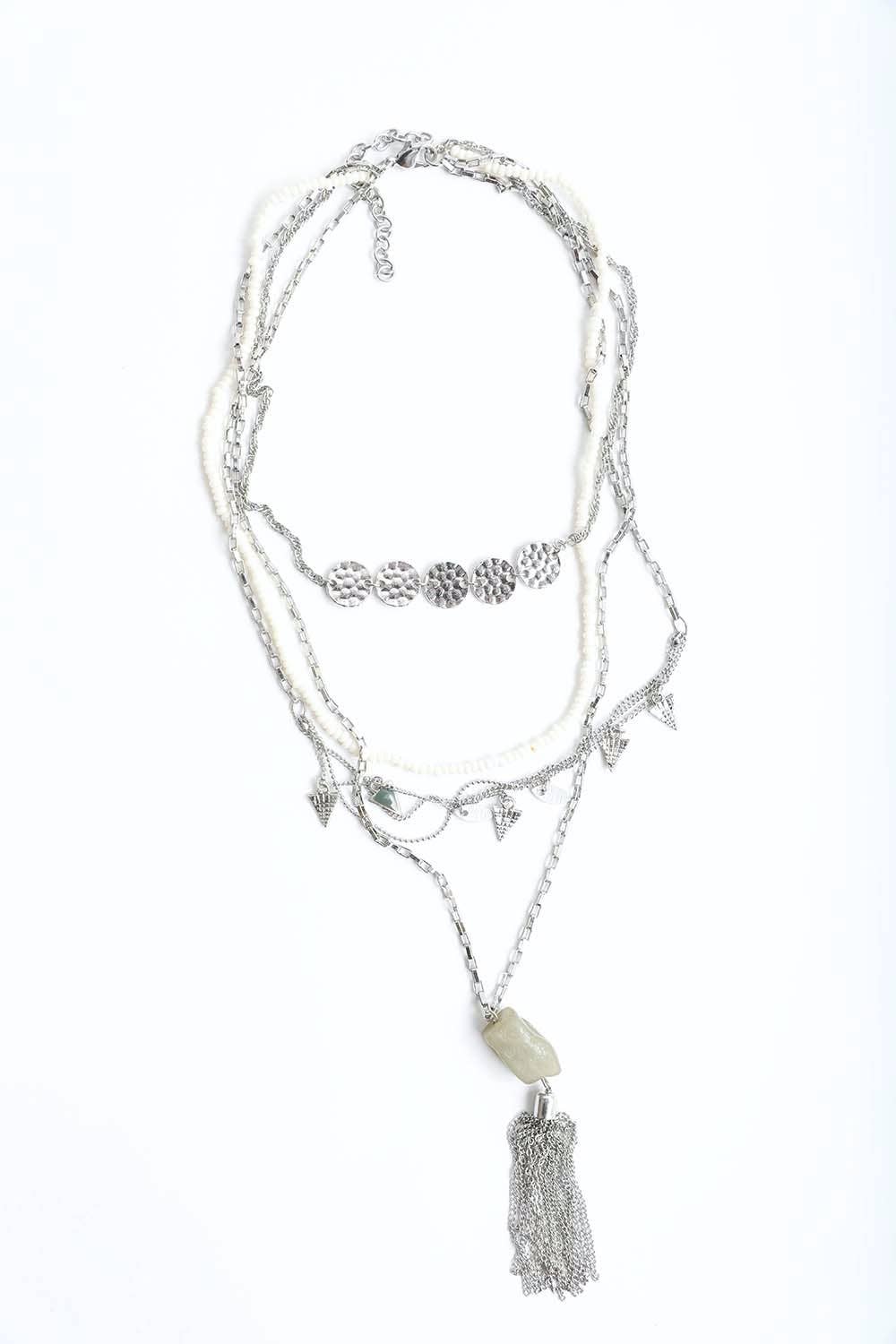 Jade Multi Layered Chain Necklace