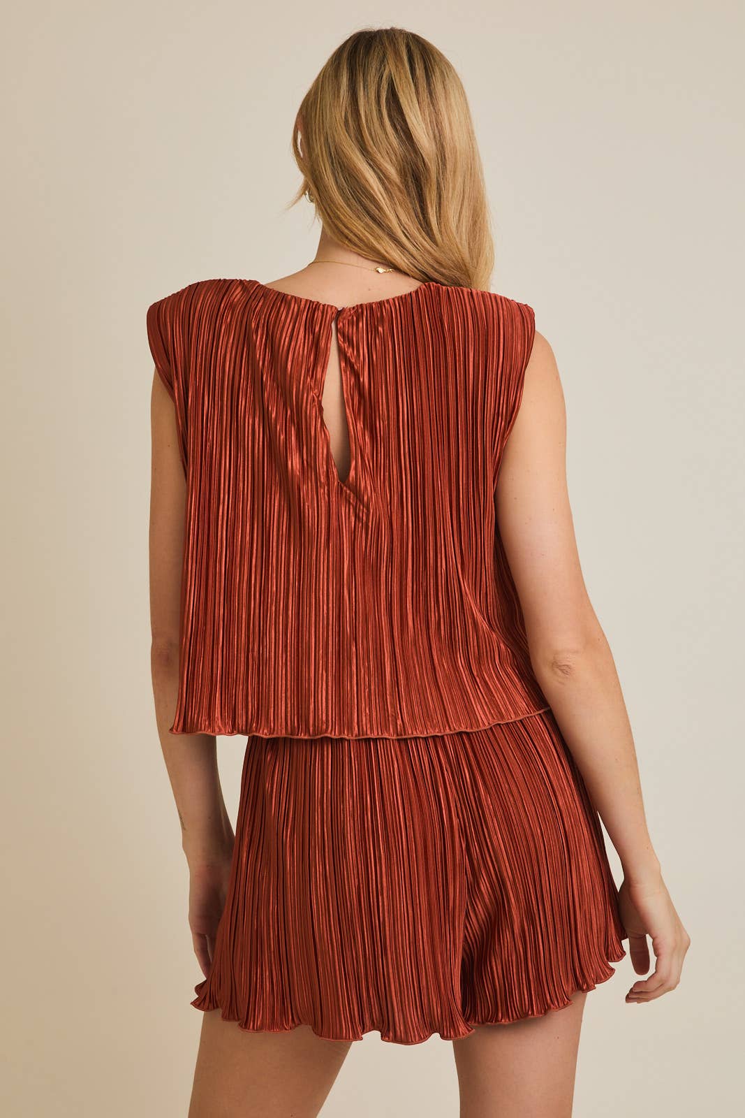 Pleated Romper