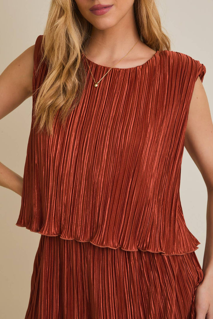 Final Sale|Pleated Romper