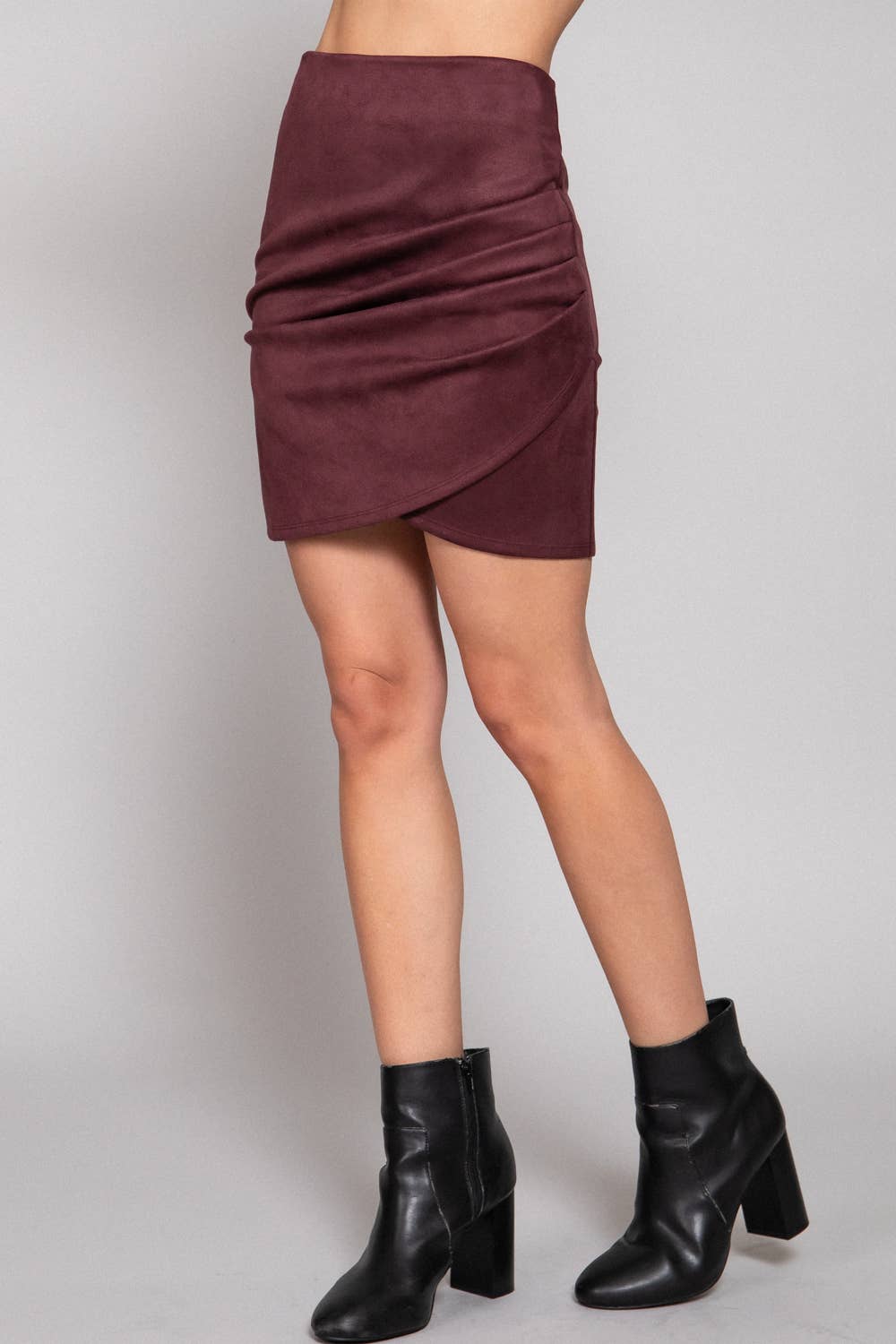 Faux Suede Mini Skirt