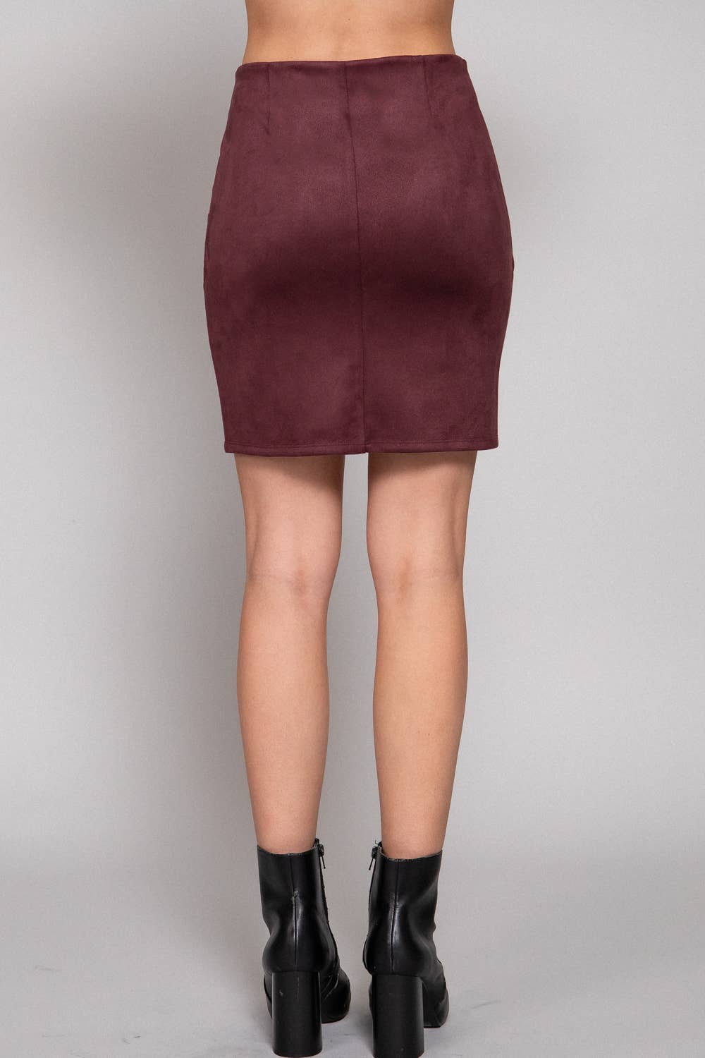 Faux Suede Mini Skirt