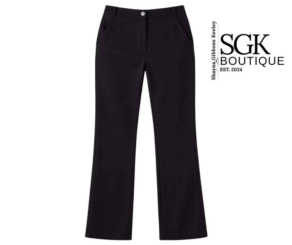 Riley Black Pant|Polished Wide-Leg