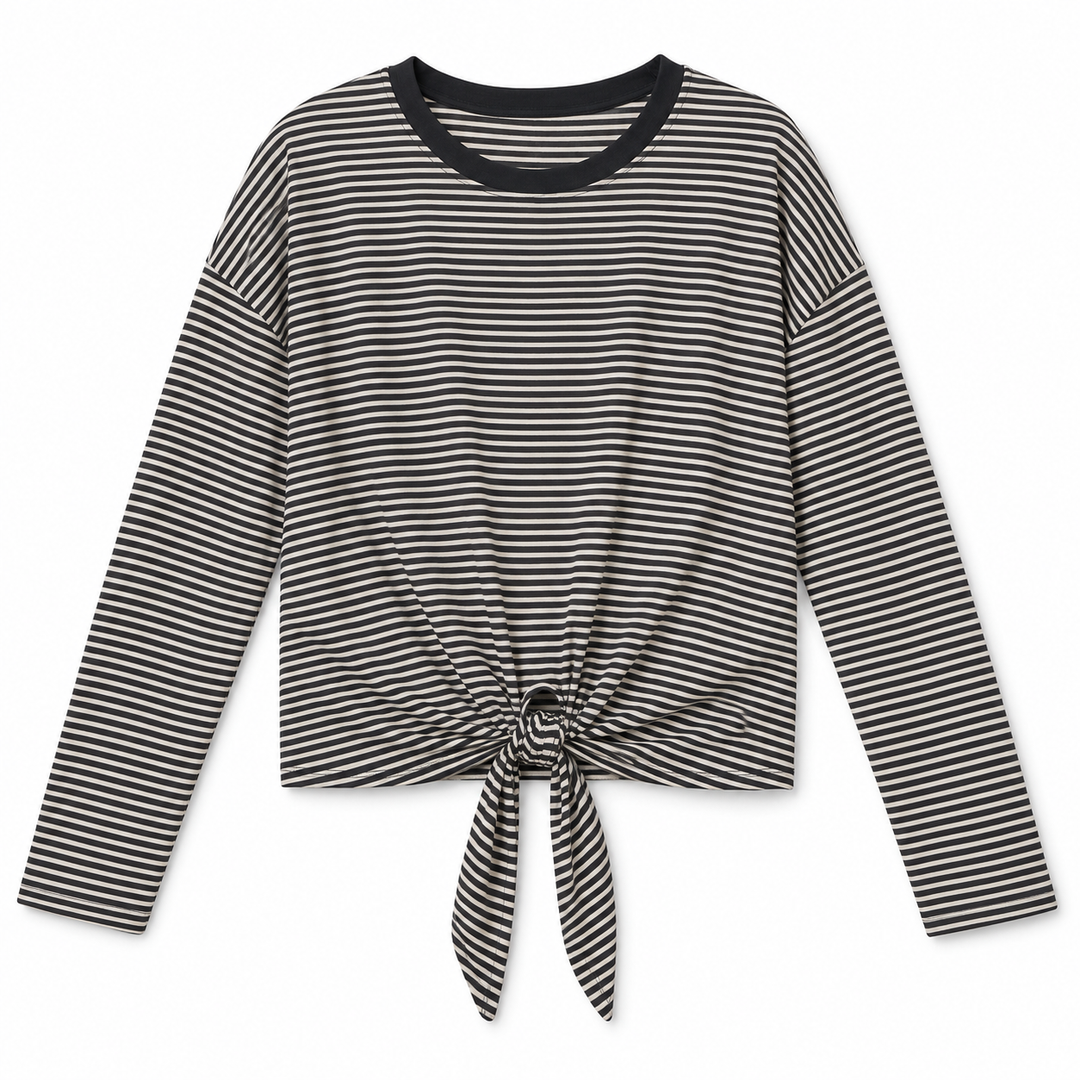 Off-the-Shoulder | Tie Shirt