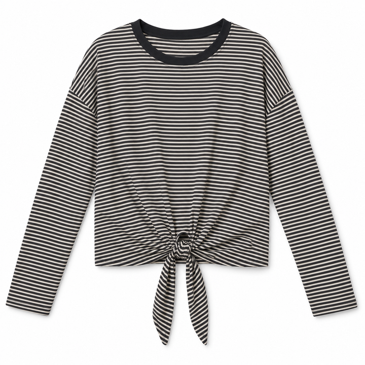 Off-the-Shoulder | Tie Shirt