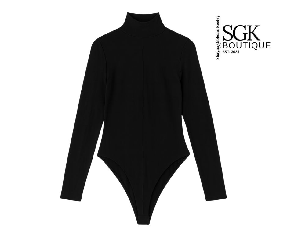 Black Mock Layering Bodysuit