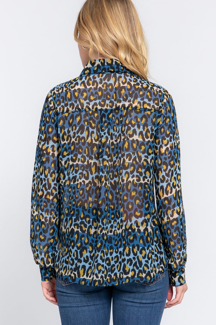 FINAL SALE | LEOPARD PRINT BLOUSE