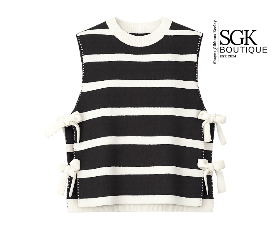 Tie Stripe Vest|Layering Essential