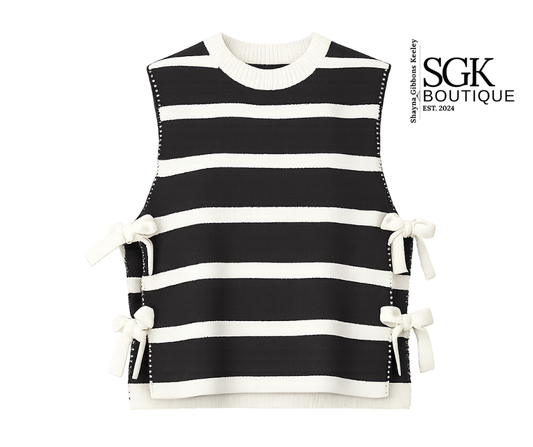Tie Stripe Vest|Layering Essential