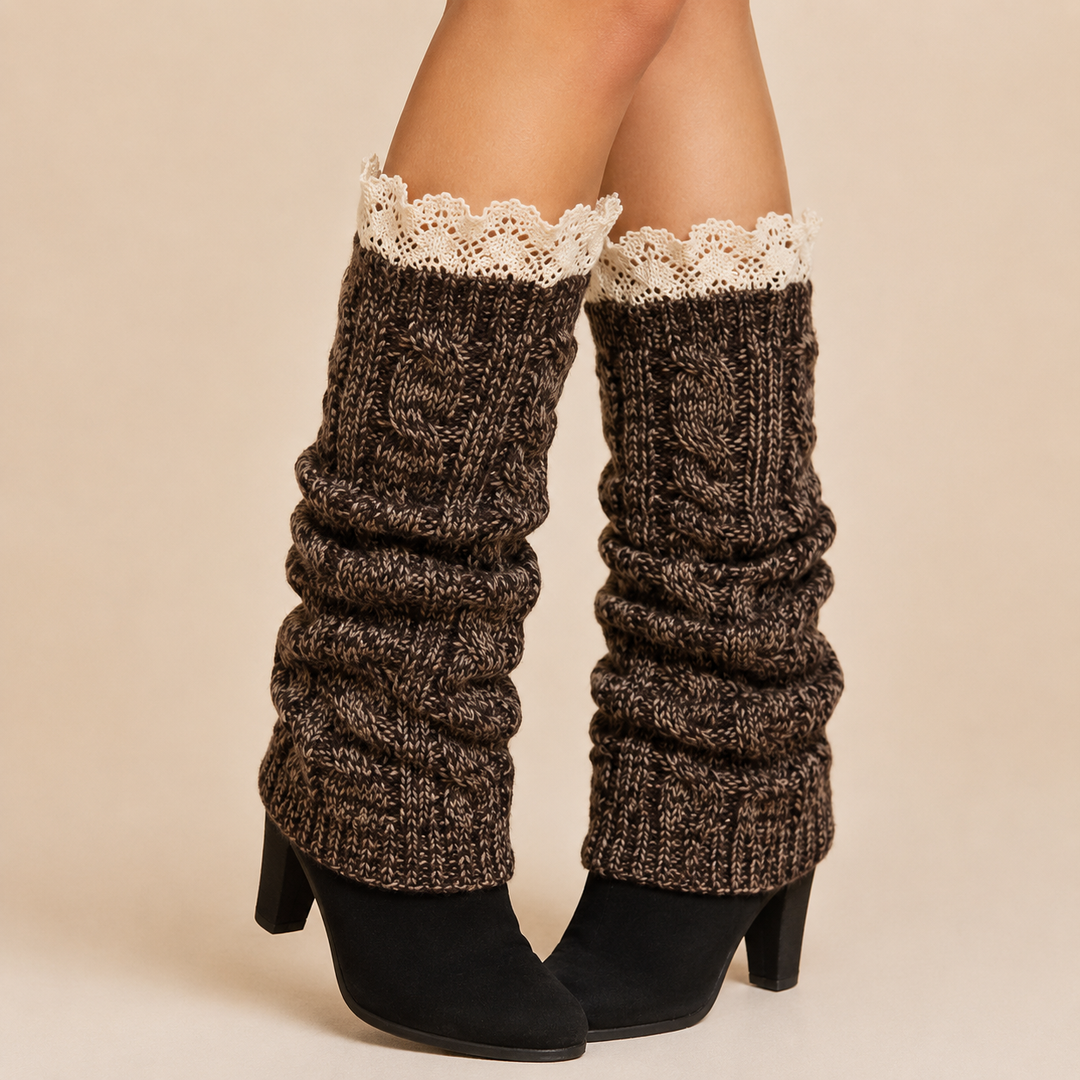 Final Sale | Lace-Trim Leg Warmers