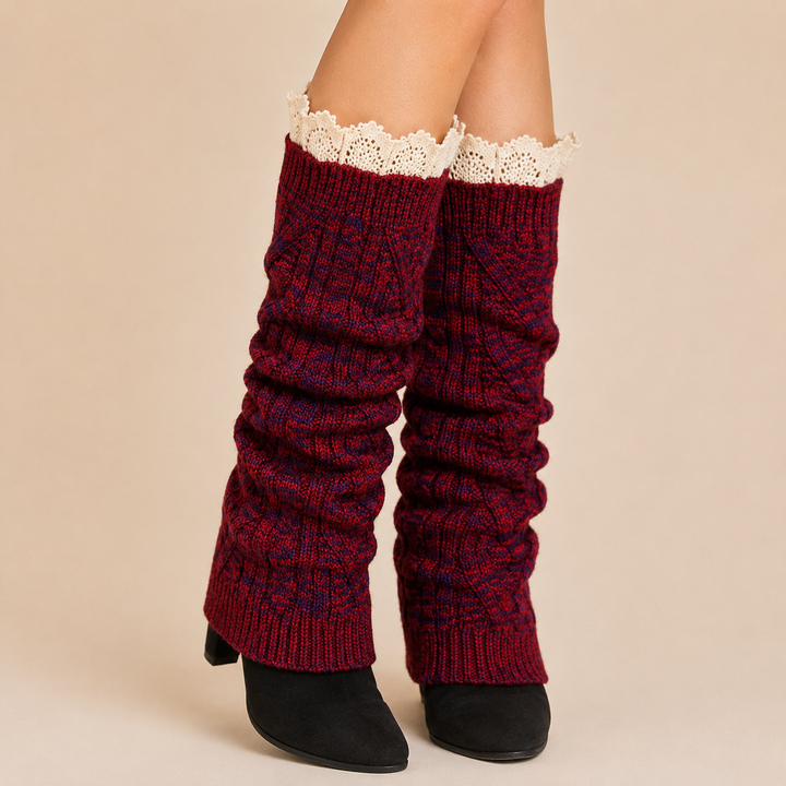 Final Sale | Lace-Trim Leg Warmers