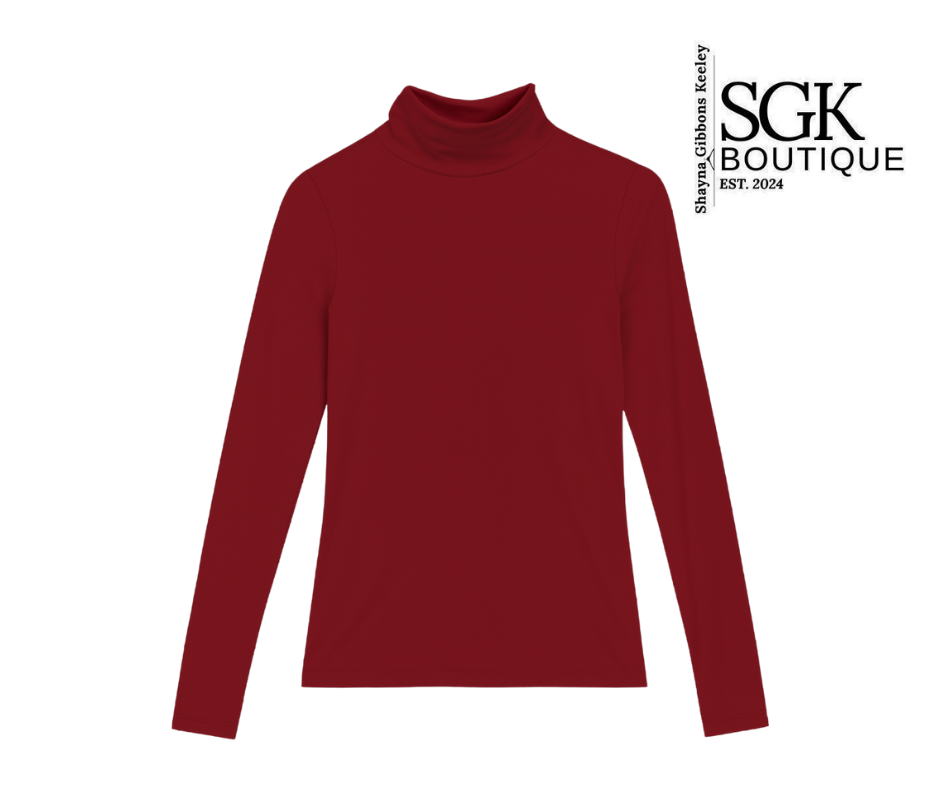 Cabernet Mock Neck Top