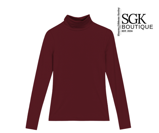 Burgundy Long Sleeve Tee