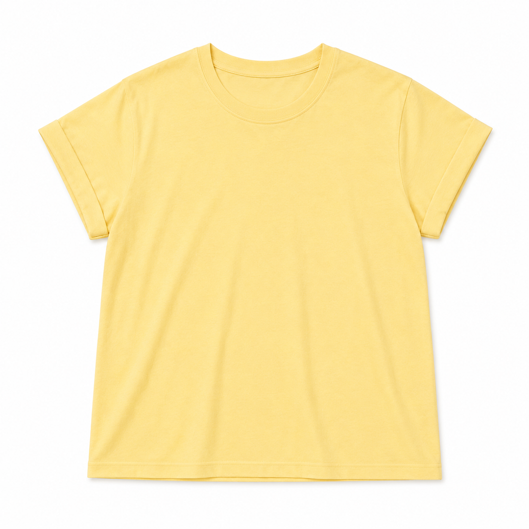 Yellow t-shirt on a white background