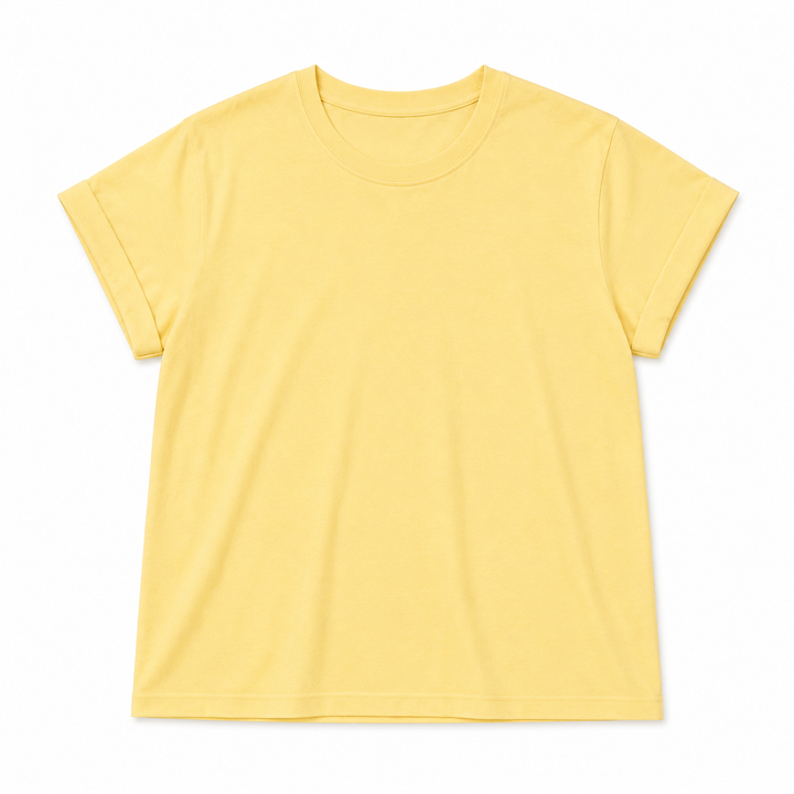 Yellow t-shirt on a white background